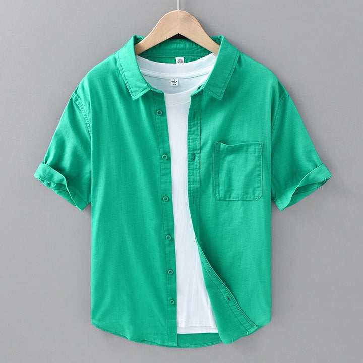 Tropicana 100% Linen Short Sleeve-Melbourne Meadow