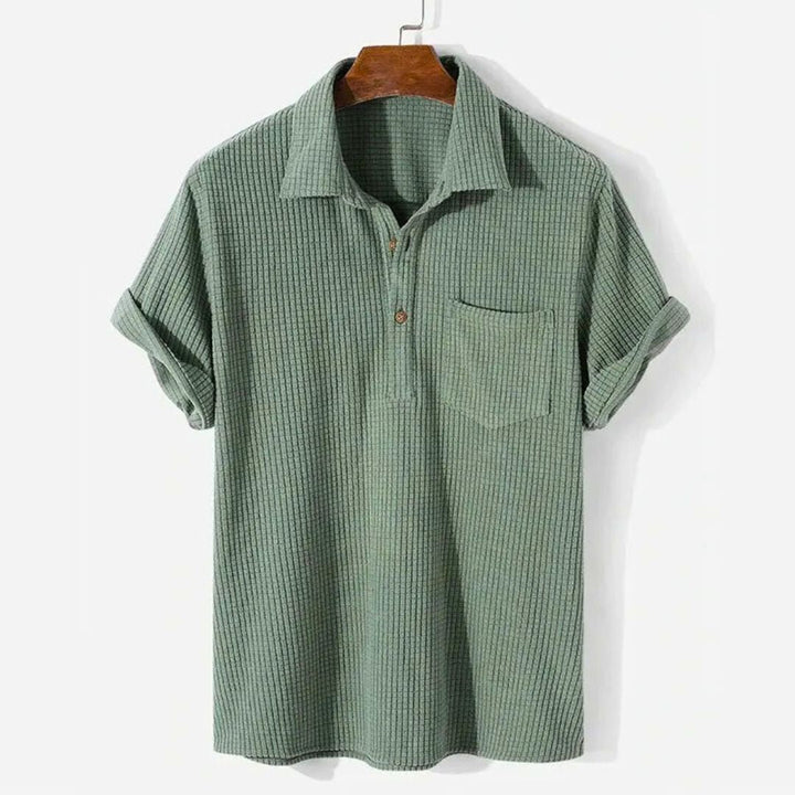 Relaxed Textured Polo-Melbourne Meadow