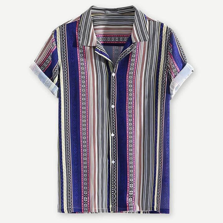 Relaxed Mosaic Indigo Shirt-Melbourne Meadow