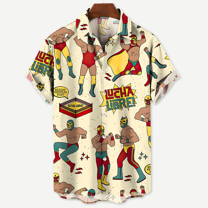 Relaxed Lucha Libre Shirt-Melbourne Meadow