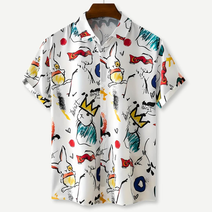 Relaxed "Rabbit King" Shirt-Melbourne Meadow