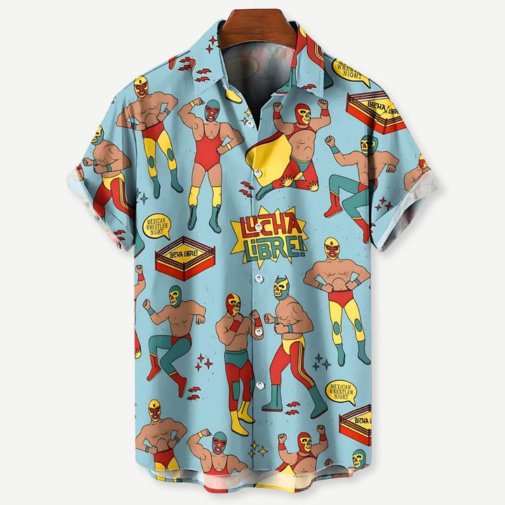 Relaxed Lucha Libre Shirt-Melbourne Meadow