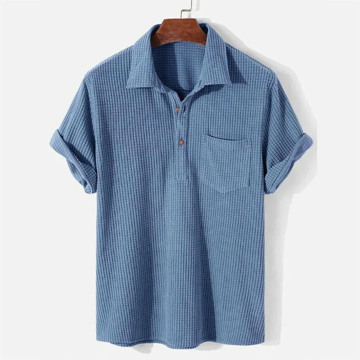 Relaxed Textured Polo-Melbourne Meadow