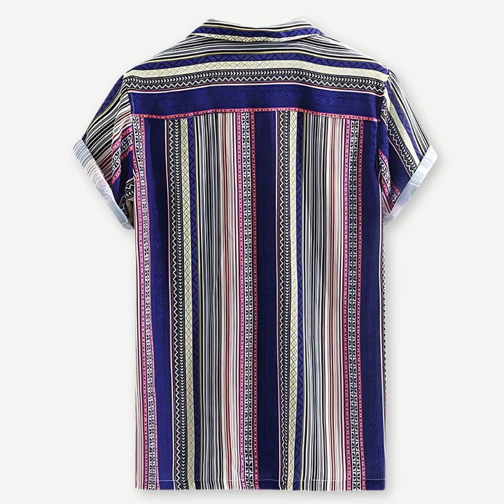 Relaxed Mosaic Indigo Shirt-Melbourne Meadow