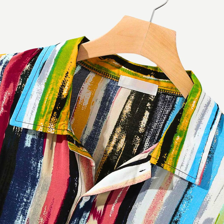Relaxed Brushstroke Shirt-Melbourne Meadow