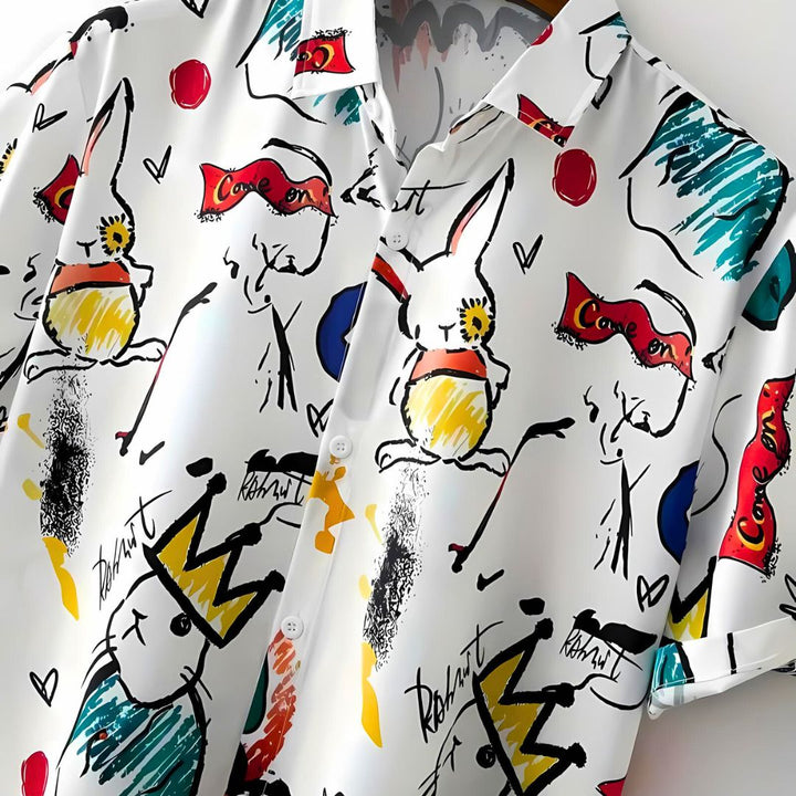Relaxed "Rabbit King" Shirt-Melbourne Meadow