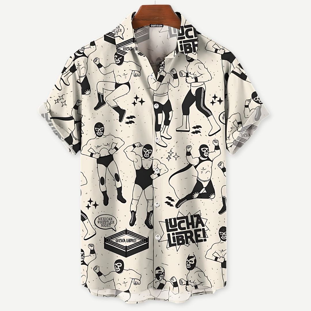 Relaxed Off-White Luchador Shirt-Melbourne Meadow
