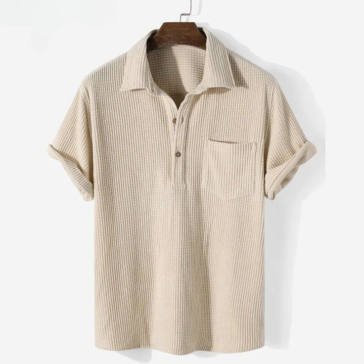 Relaxed Textured Polo-Melbourne Meadow