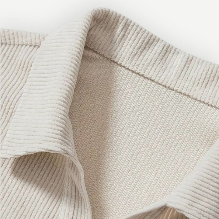 Ribbed Johnny Collar Polo-Melbourne Meadow