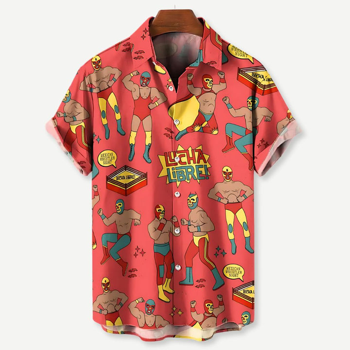 Relaxed Lucha Libre Shirt-Melbourne Meadow