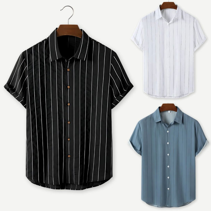 Relaxed Pinstripe Shirt-Melbourne Meadow