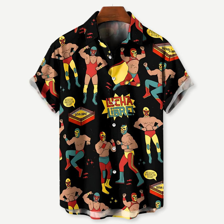 Relaxed Lucha Libre Shirt-Melbourne Meadow