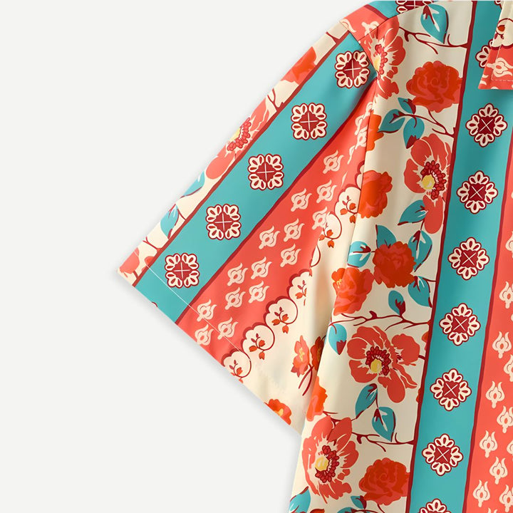 Rose Bloom Summer Collar Shirt-Melbourne Meadow