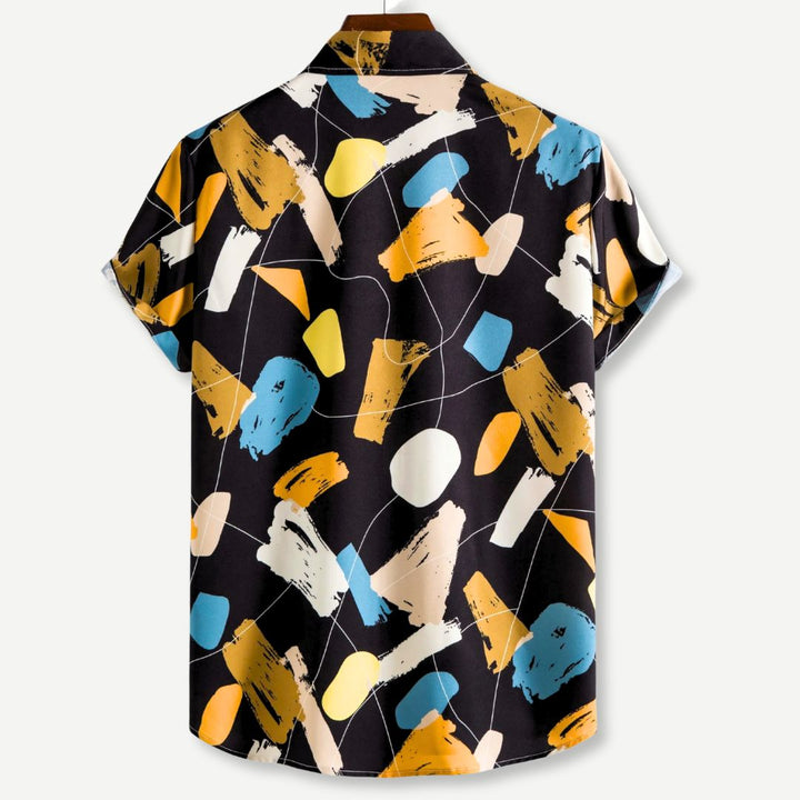 Relaxed Paint Stroke Shirt-Melbourne Meadow