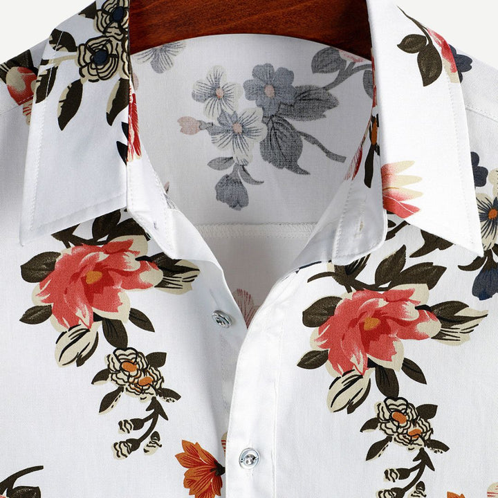 Relaxed Flight of Flowers Shirt-Melbourne Meadow