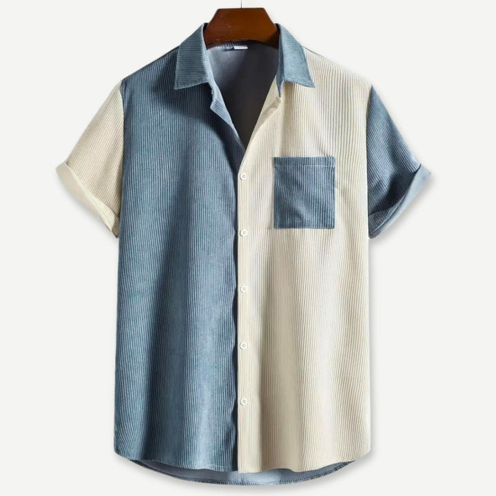 Relaxed Two-Tone Ribbed Shirt-Melbourne Meadow