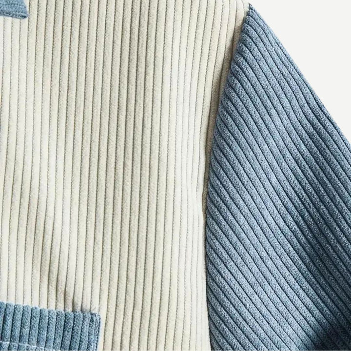 Relaxed Two-Tone Ribbed Shirt-Melbourne Meadow