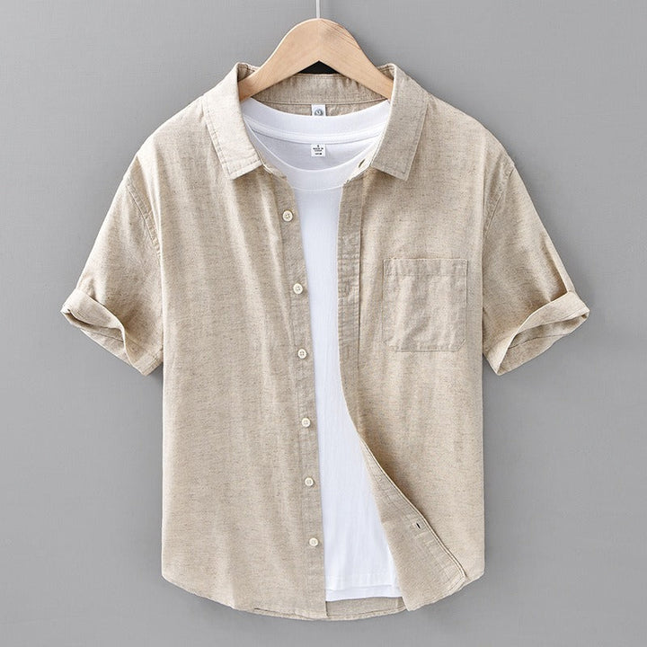 Tropicana 100% Linen Short Sleeve-Melbourne Meadow