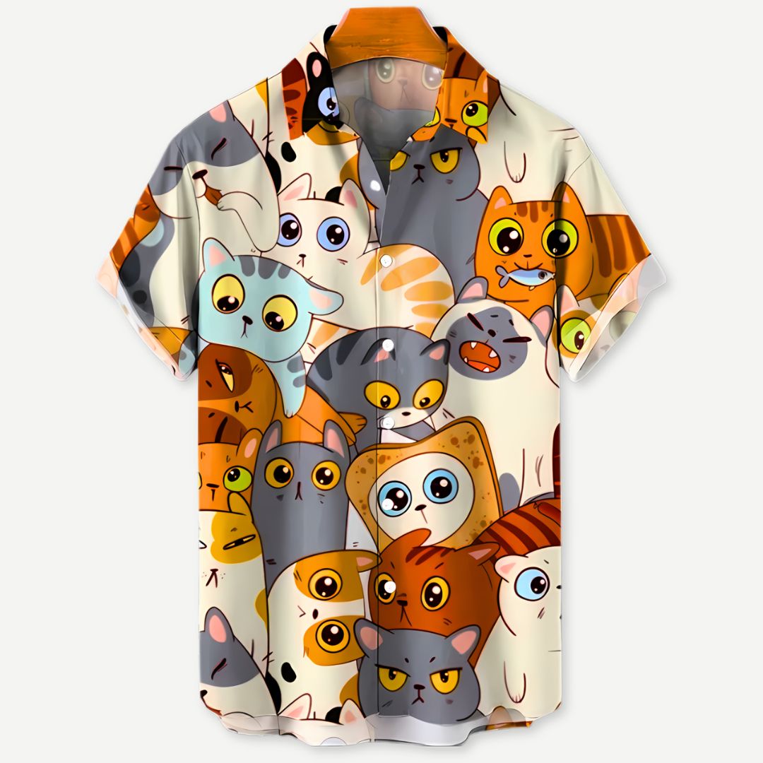 Relaxed "Kitty Chaos" Shirt-Melbourne Meadow