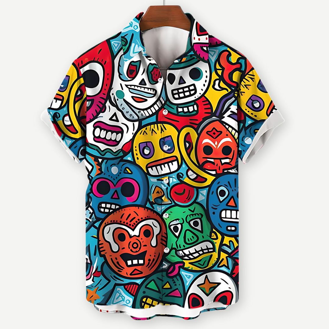 Relaxed Toon Luchador Shirt-Melbourne Meadow