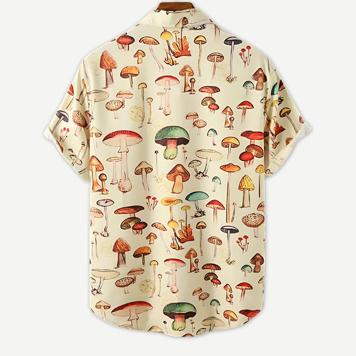 Mushroom Mosaic Shirt-Melbourne Meadow