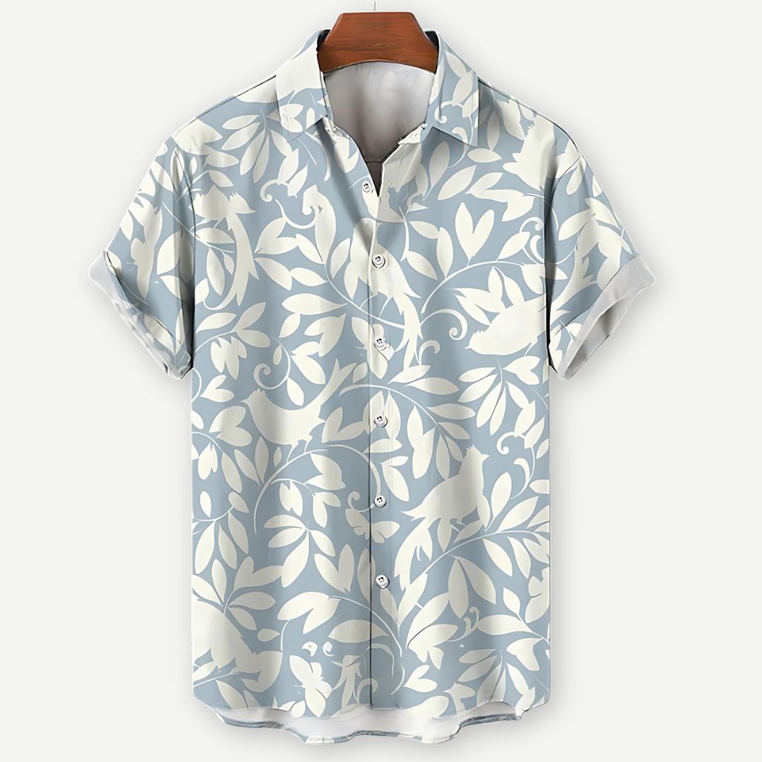 Relaxed Ivory Vines Shirt-Melbourne Meadow