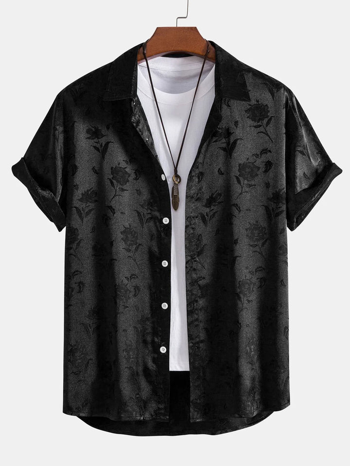 Midnight Rose Bloom Shirt-Melbourne Meadow