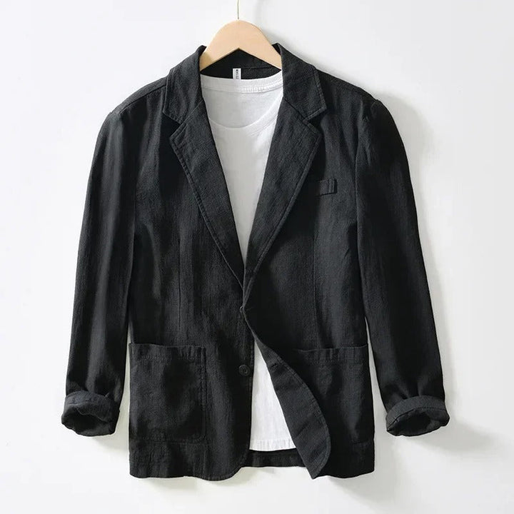 Luminara Linen Blazer-Melbourne Meadow