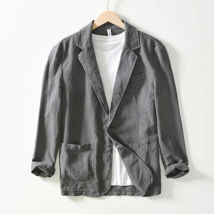Luminara Linen Blazer-Melbourne Meadow