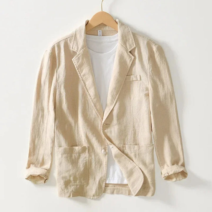 Luminara Linen Blazer-Melbourne Meadow