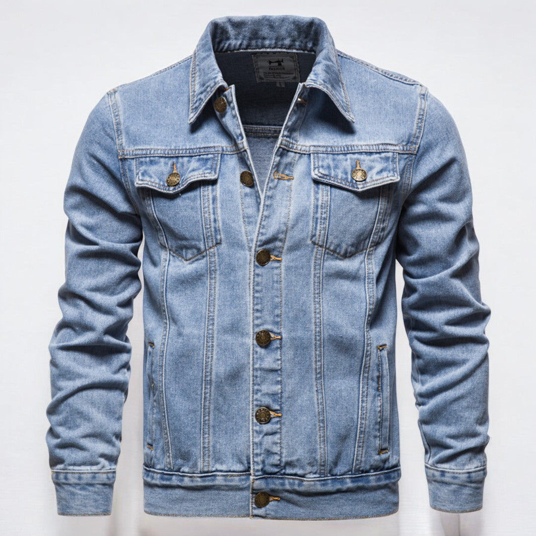 Maverick Washed Denim Jacket - Melbourne Meadow