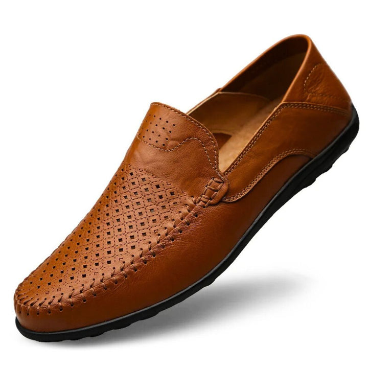 Genuine Leather "Air-Flow" Loafers - Melbourne Meadow