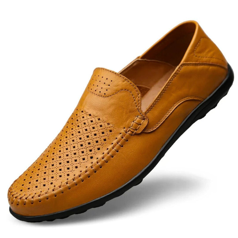 Genuine Leather "Air-Flow" Loafers - Melbourne Meadow