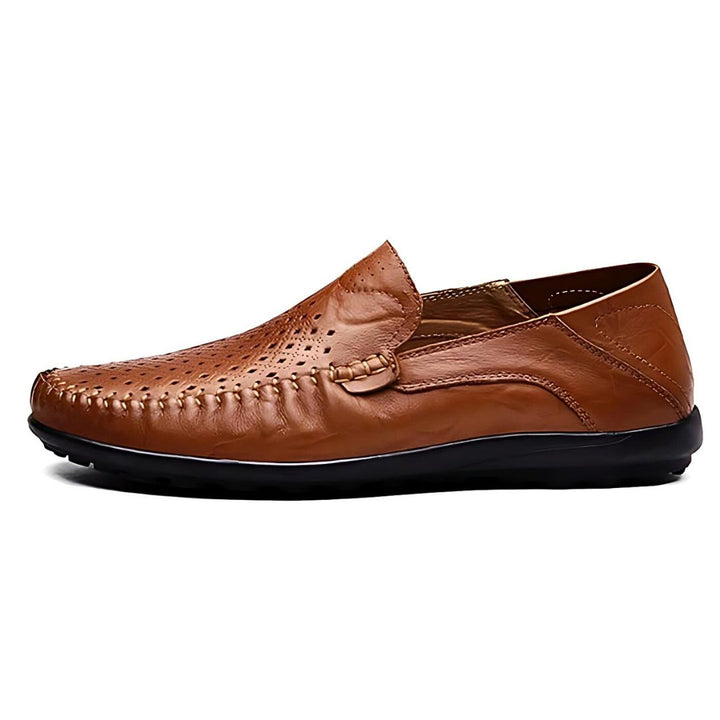 Genuine Leather "Air-Flow" Loafers - Melbourne Meadow