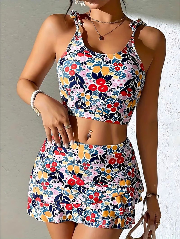 Wildflower Tankini Skort Set - Melbourne Meadow