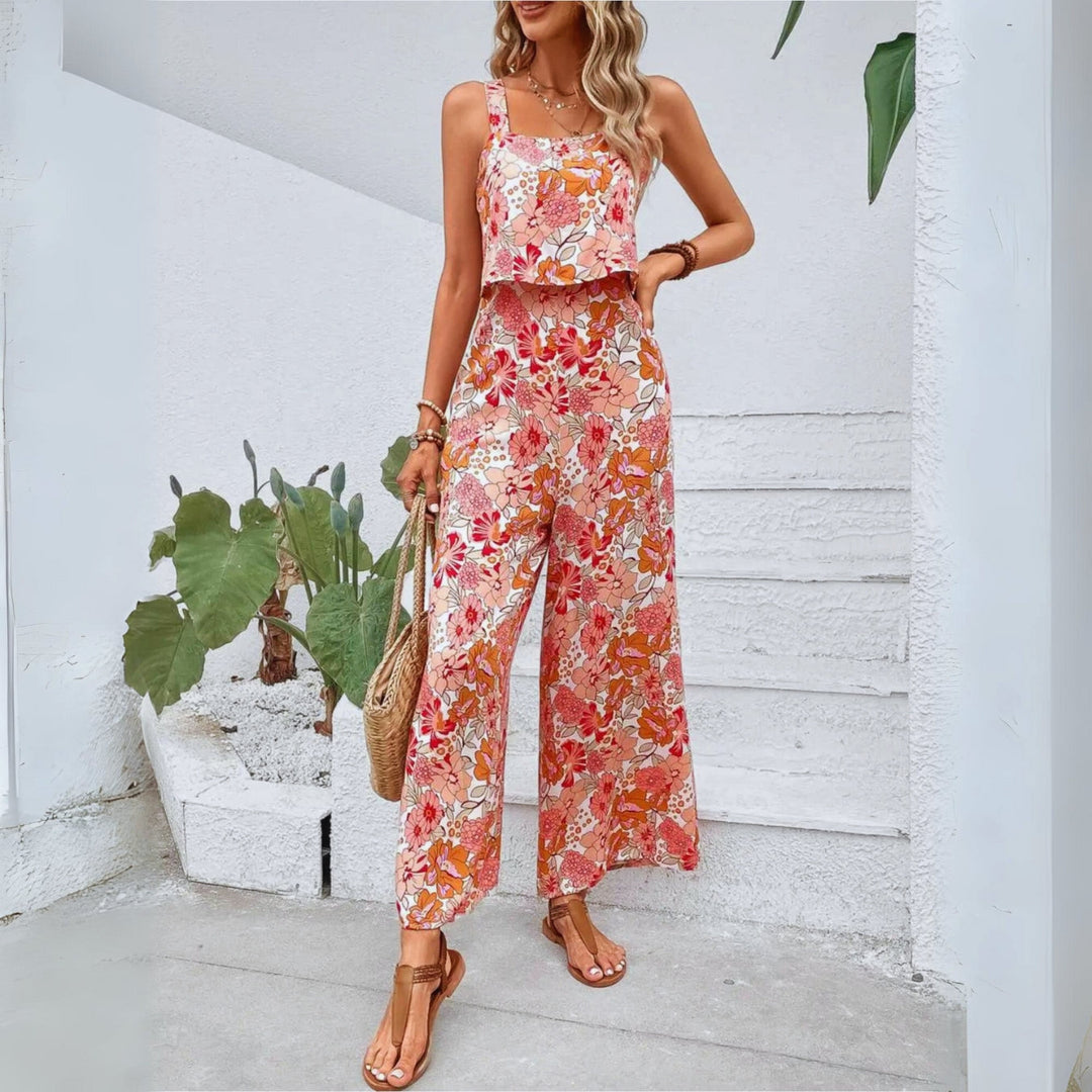 Summer Backless Romper - Melbourne Meadow