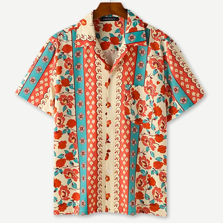 Rose Bloom Summer Collar Shirt - Melbourne Meadow