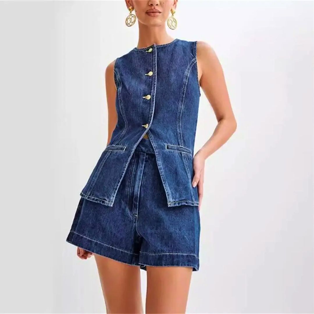 Holly Denim Set - Melbourne Meadow