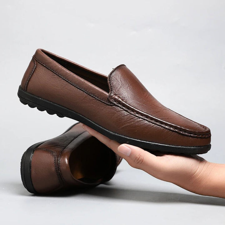 Genuine Leather Loafers - Melbourne Meadow