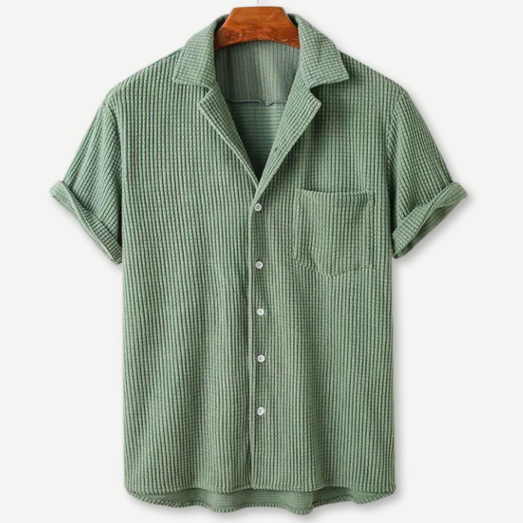 Relaxed Knitted Waffle Shirt - Melbourne Meadow