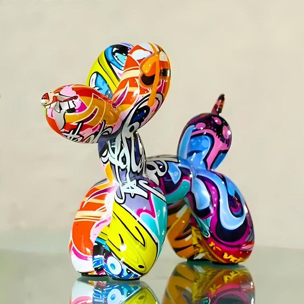 Balloon Dog Graffiti Sculpture-Melbourne Meadow