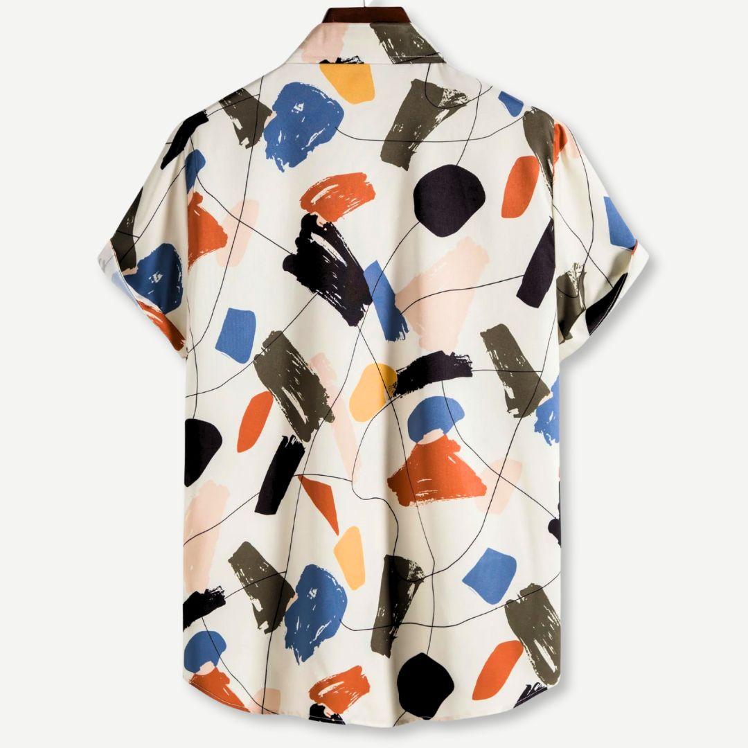 Relaxed Paint Stroke Shirt - Melbourne Meadow