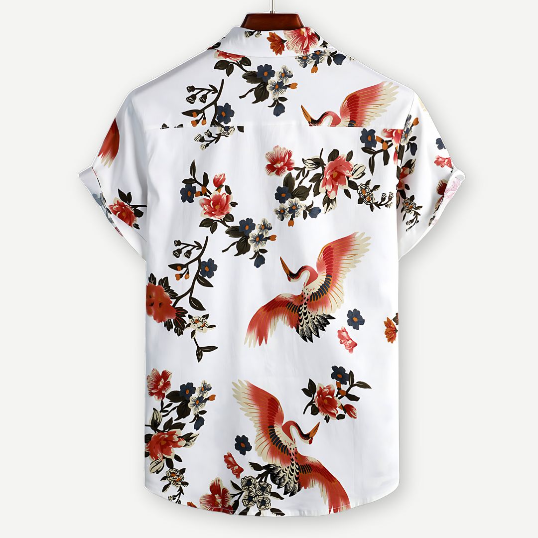 Relaxed Flight of Flowers Shirt - Melbourne Meadow