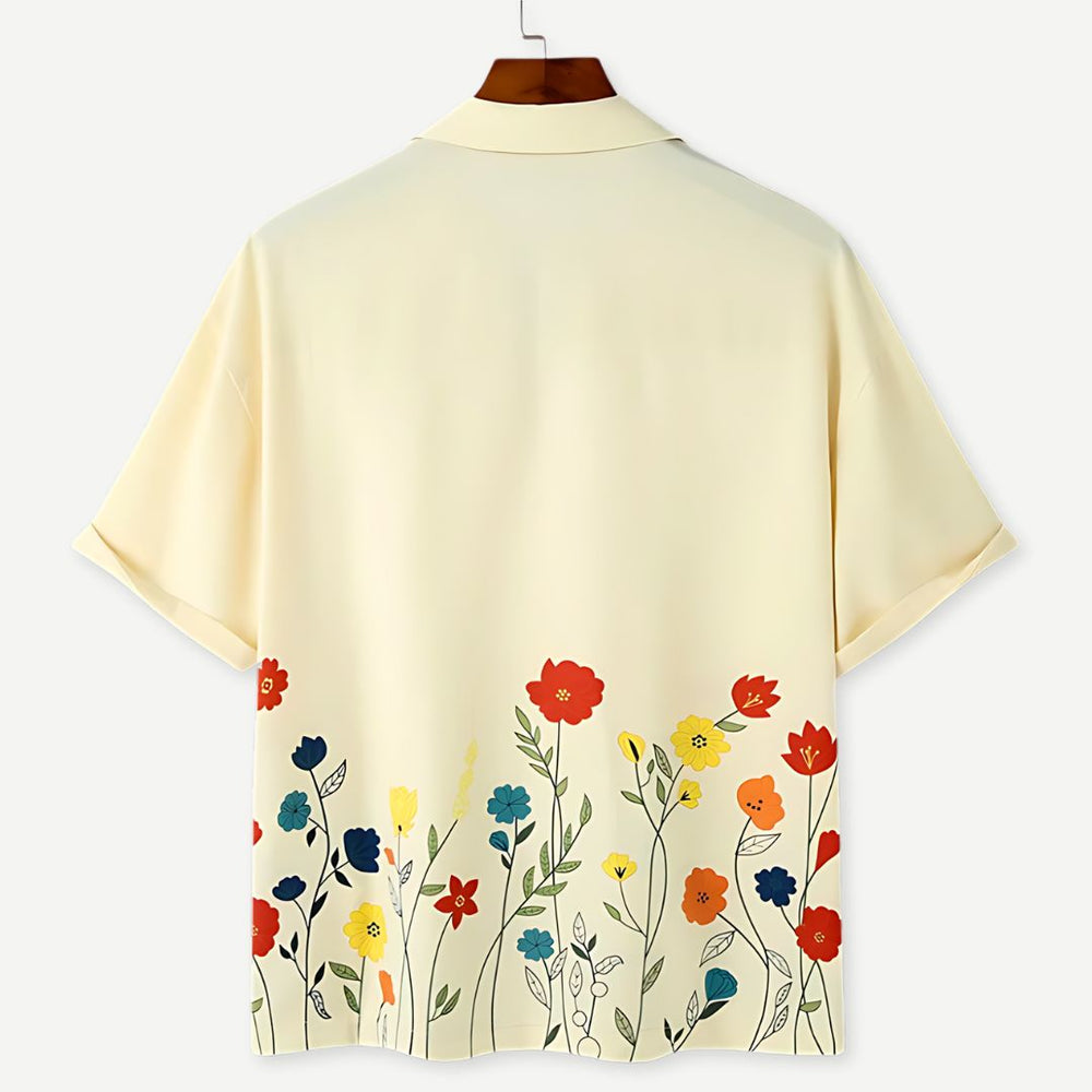 Floral Summer Collar Shirt - Melbourne Meadow