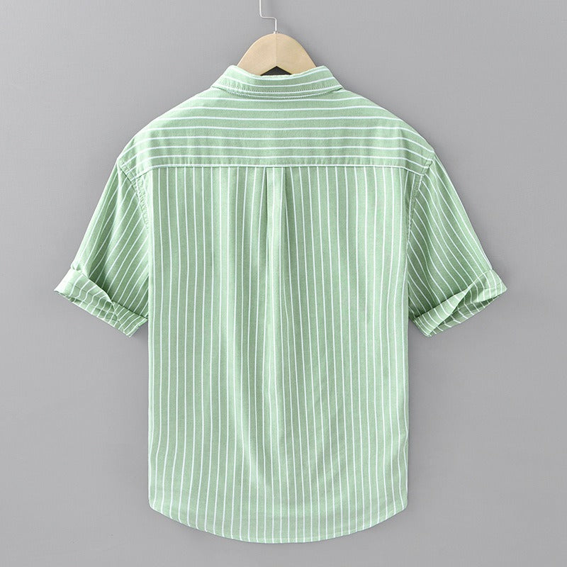 Serino Linen Striped Shirt - Melbourne Meadow