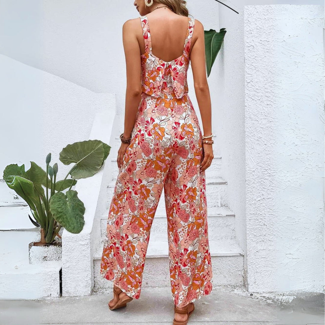 Summer Backless Romper - Melbourne Meadow