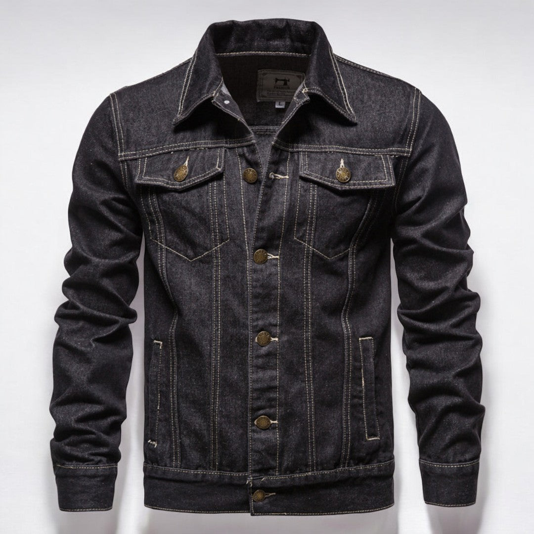 Maverick Washed Denim Jacket - Melbourne Meadow