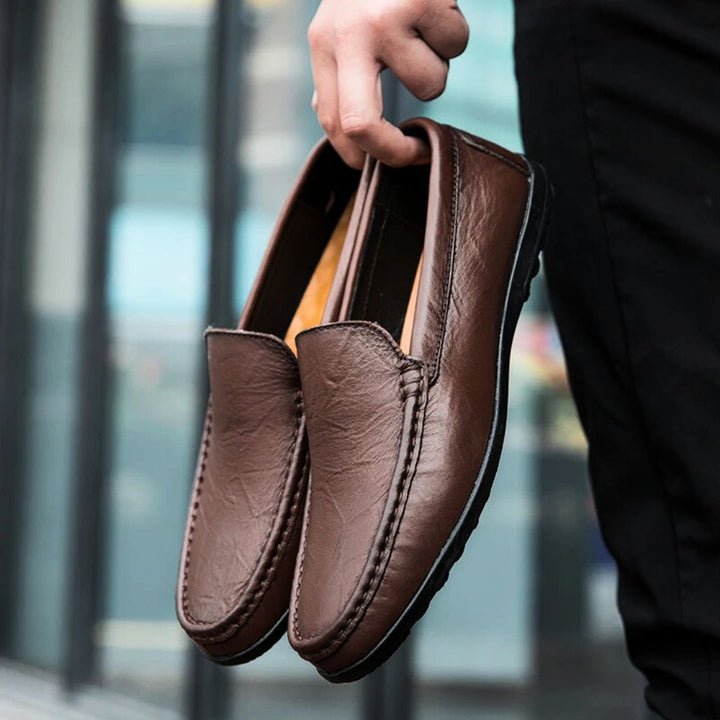 Genuine Leather Loafers - Melbourne Meadow