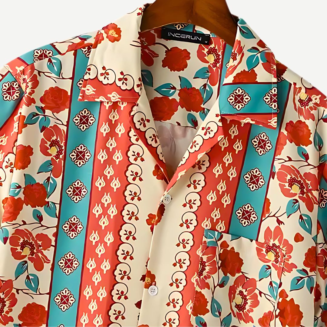 Rose Bloom Summer Collar Shirt - Melbourne Meadow