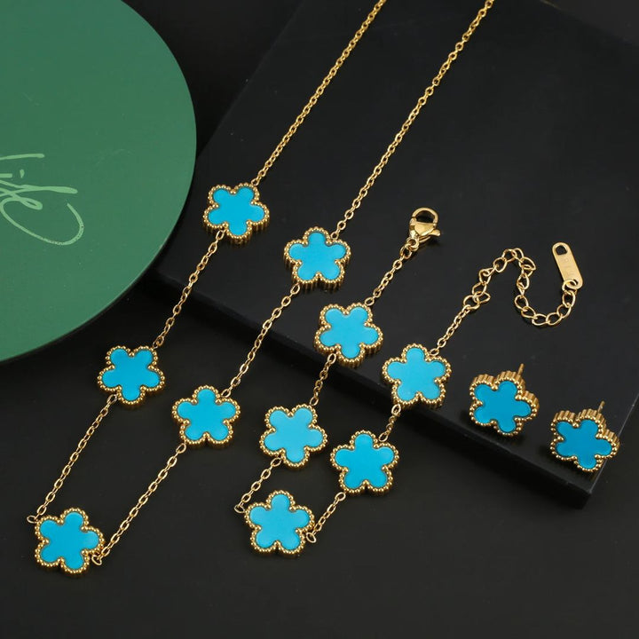 Clover Charm Jewelry Set - Melbourne Meadow